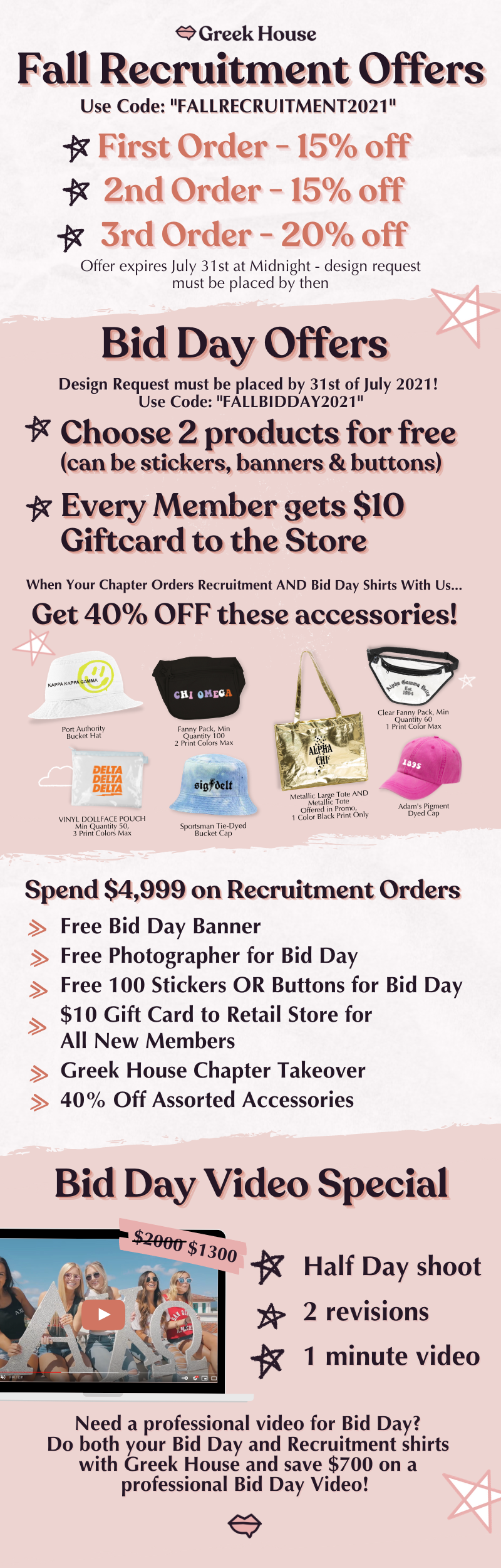 Recruitment and Bid Day growth Campaigns