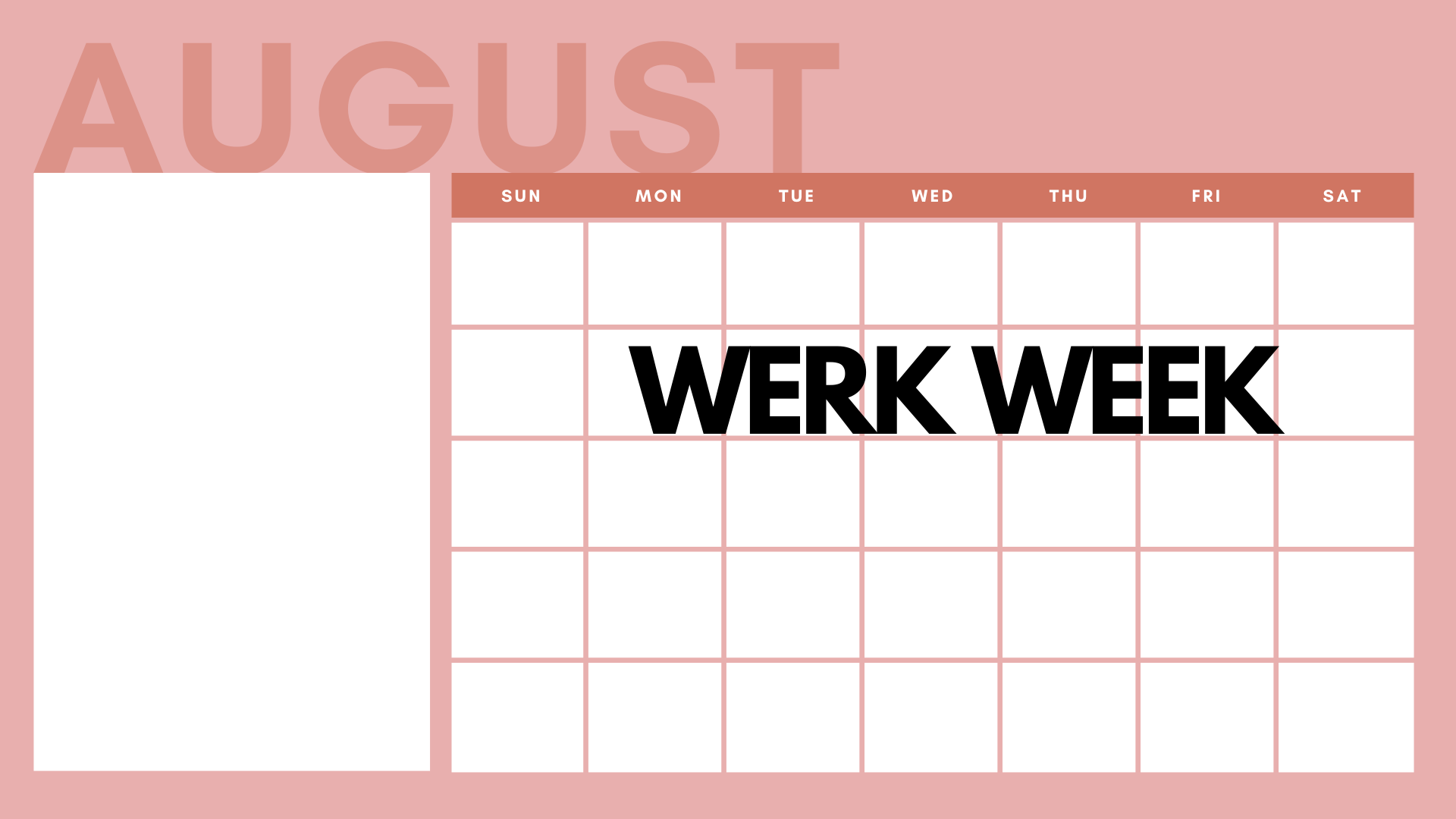 Violet and Pink General Calendar